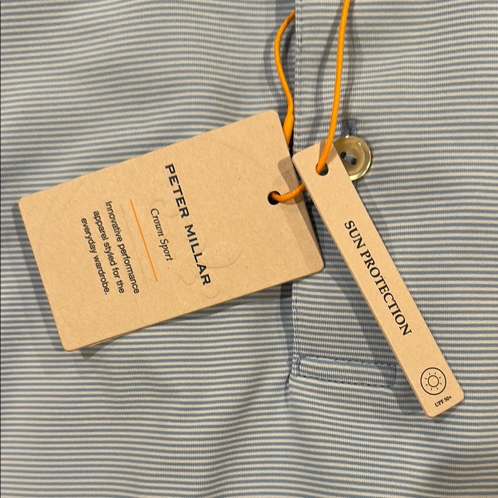 Peter Millar Light Blue Polo Shirt - Picture 4 of 5